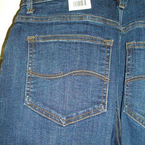 Lee straight leg dark denim jeans, size 8, dark blue